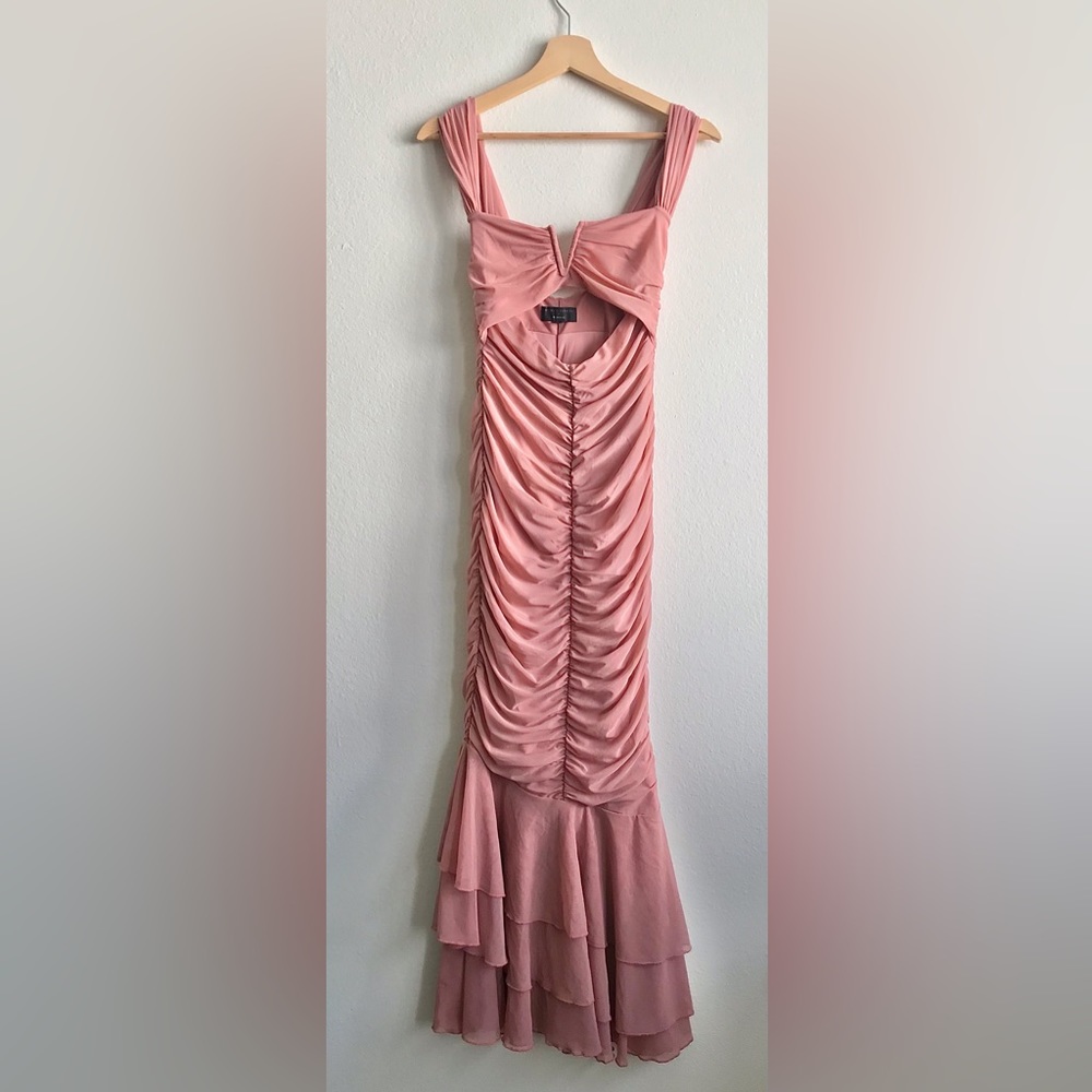 Michael Costello x REVOLVE Hilary Mermaid Gown in Blush Size M Medium